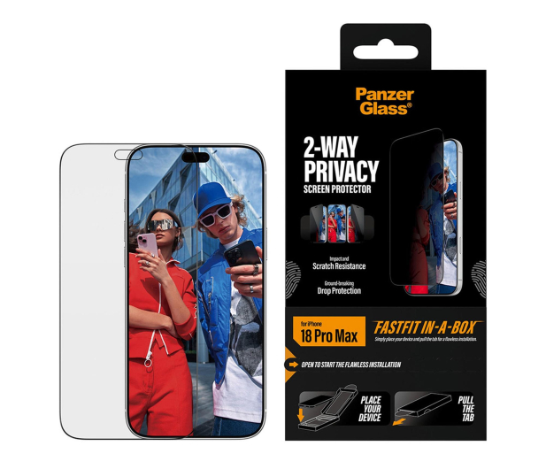 PanzerGlass Ultra-Wide Fit (Fastfit) do iPhone 18 Pro Max privacy - 1603989 - zdjęcie
